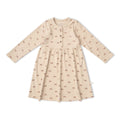 Organic Cotton Buttoned Dress - Tiny Bows