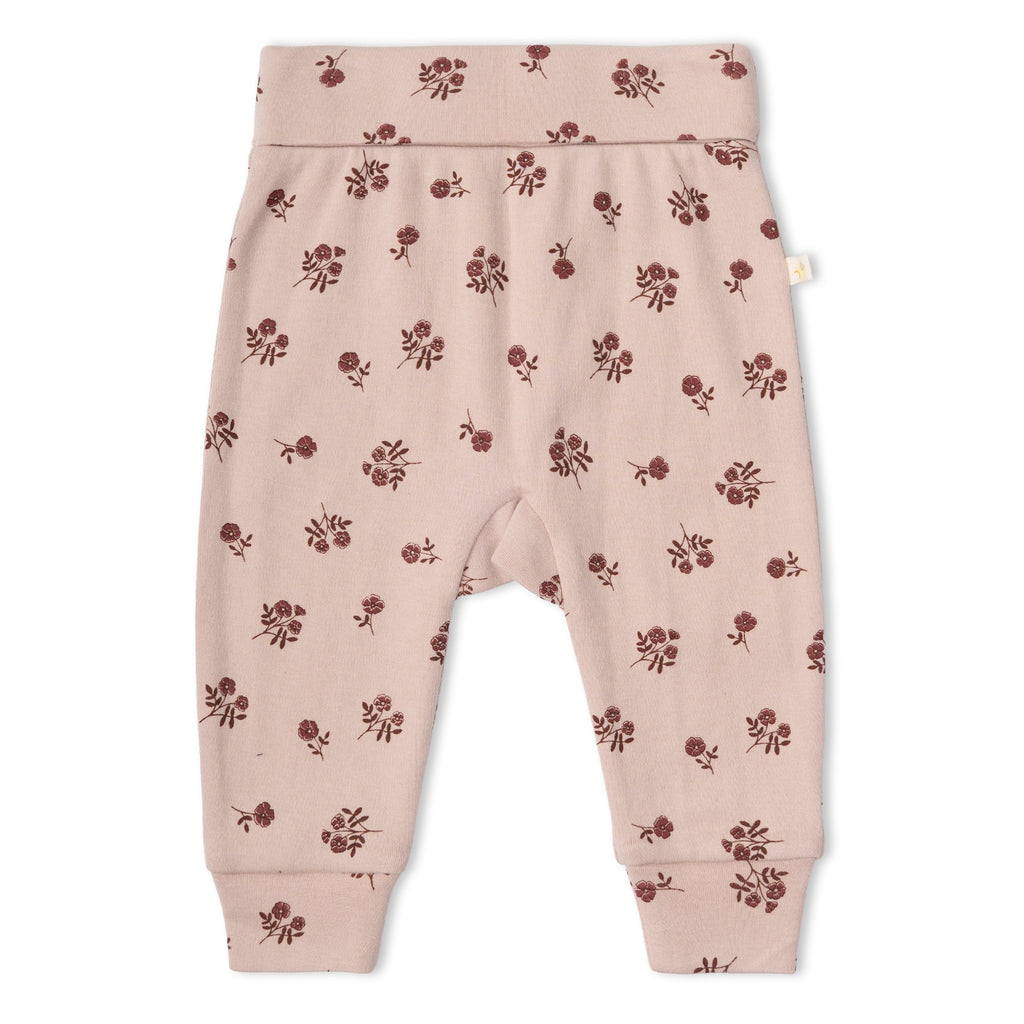 Organic Cotton Bodysuit & Pants Set - Rosebud