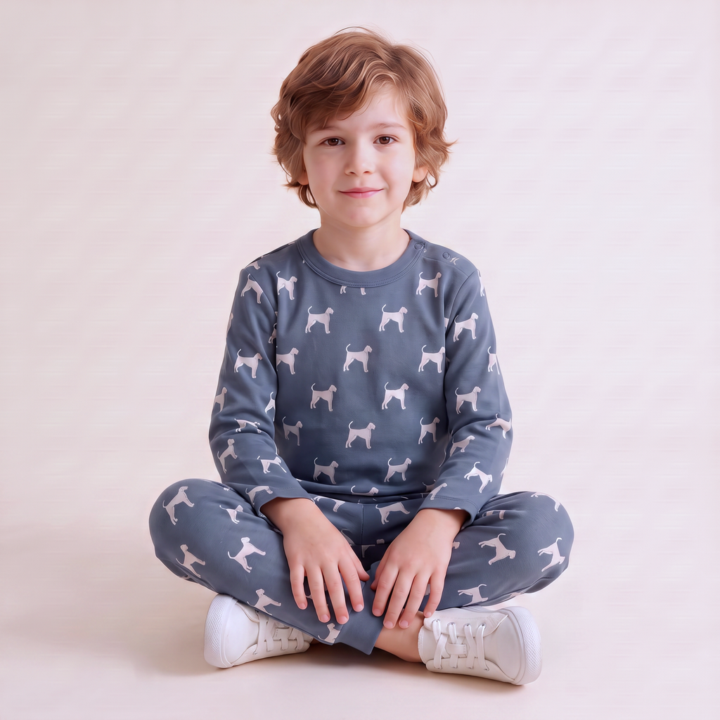 Organic Cotton Tee & Pants Set - Dog