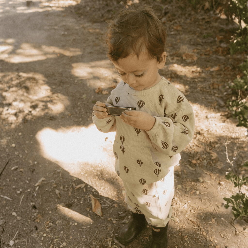 Organic Cotton Tee & Pant Slouch Set - Ballon Voyage