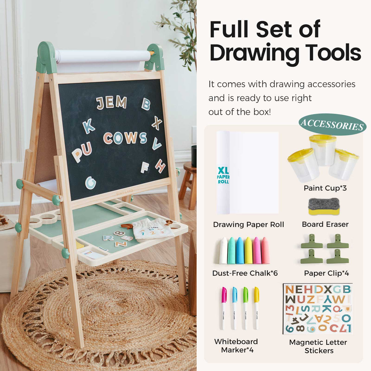 Magnitales Easel & Paper Roll Set