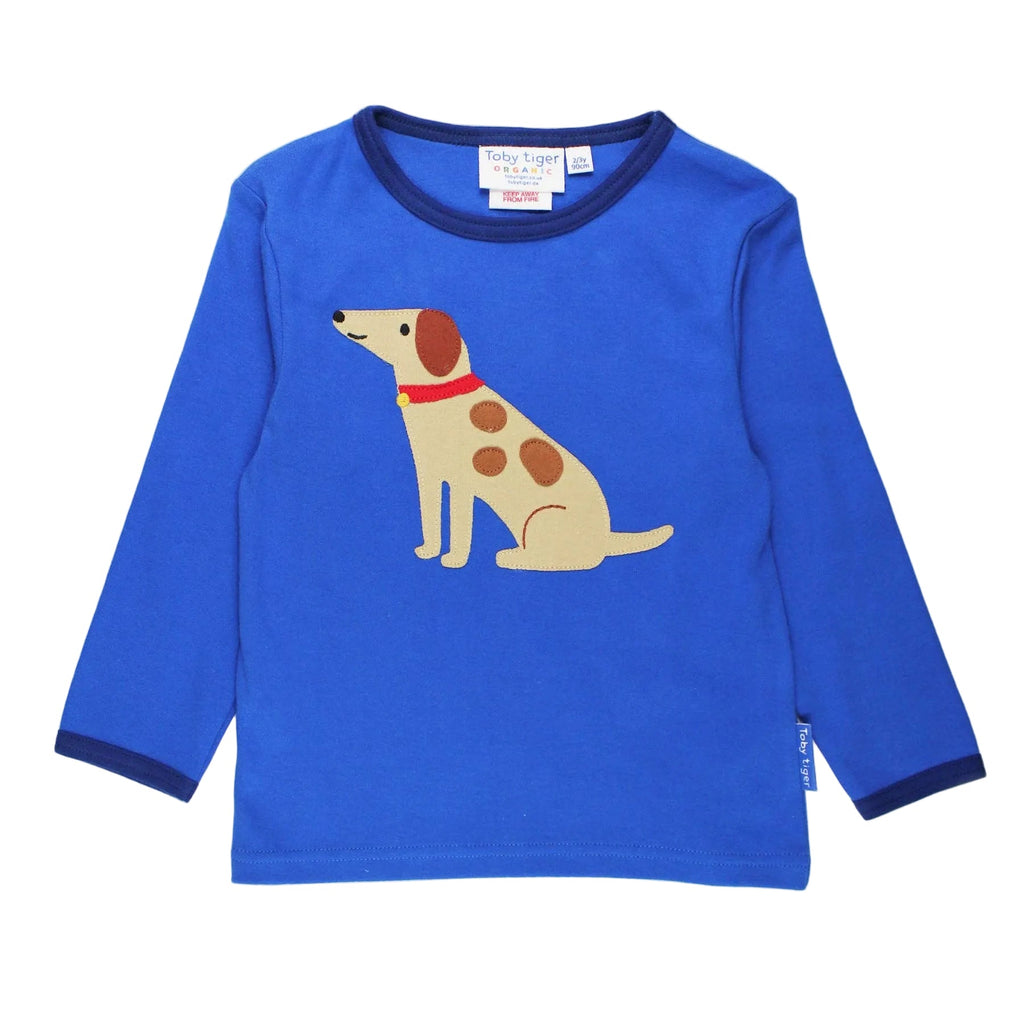 Organic Cotton Long Sleeve T-Shirt - Dog Appliqué