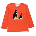 Organic Cotton Long Sleeve T-Shirt - Penguin Appliqué