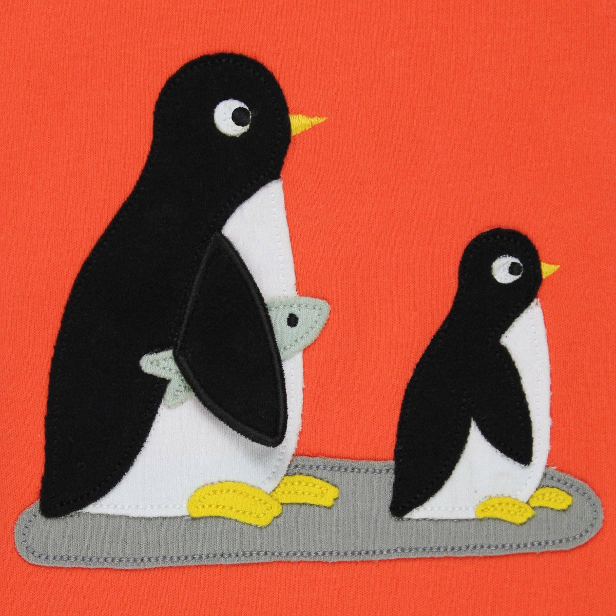 Organic Cotton Long Sleeve T-Shirt - Penguin Appliqué